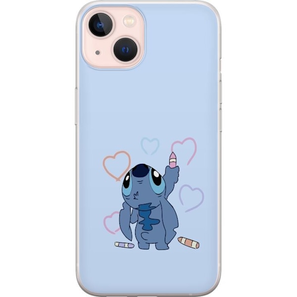 Apple iPhone 13 Läpinäkyvä kuori Stitch Sydämet