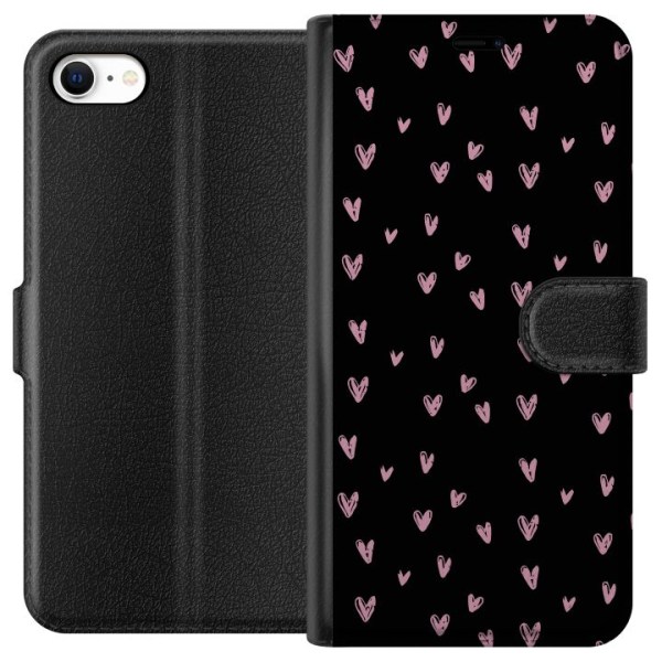 Apple iPhone 6 Plånboksfodral Små Hjärtan