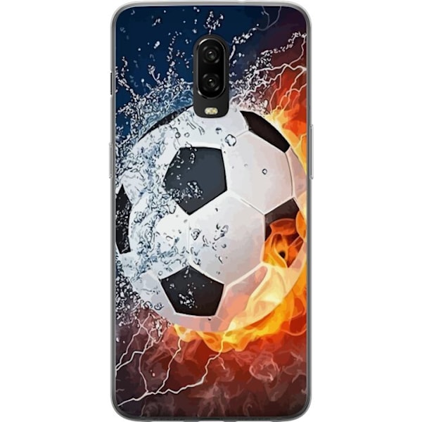 OnePlus 6T Gjennomsiktig deksel Fotball Eld