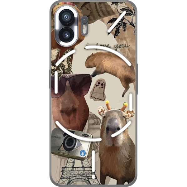 Nothing Phone (2) Gennemsigtig cover Capybara