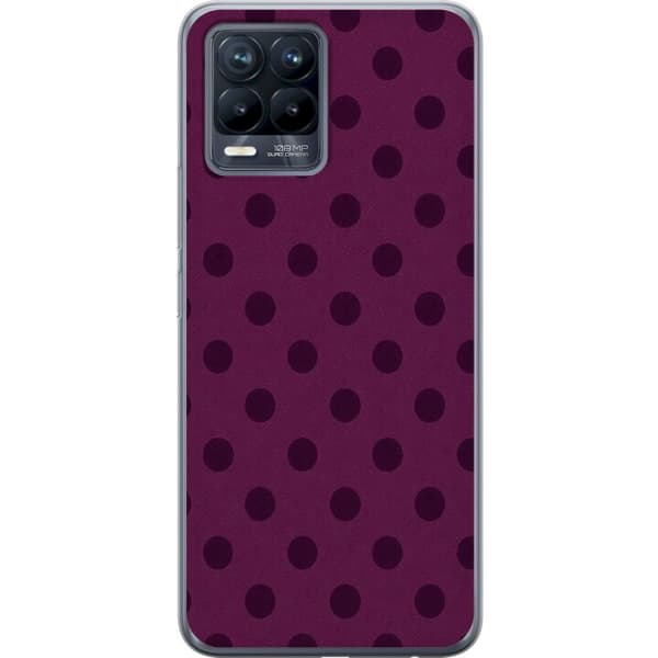 Kompatibelt Mobilskal till Realme 8 Plum Pop Dots lila