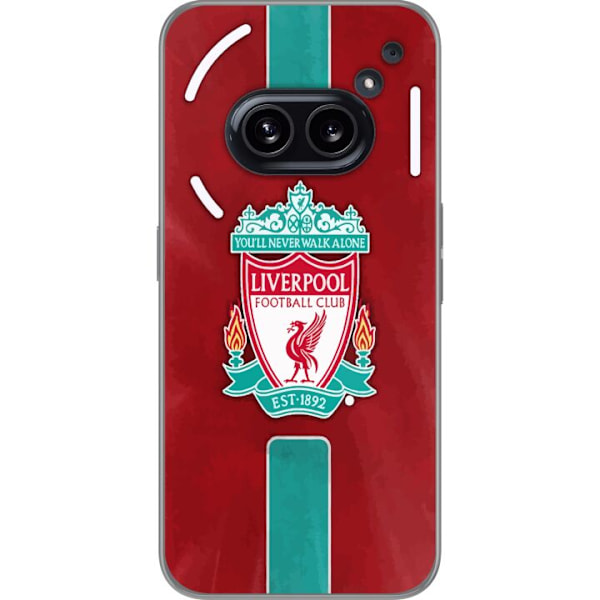 Nothing Phone (2a) Plus Läpinäkyvä kuori Liverpool FC - Klassinen jalkapallourheilu Punaisena