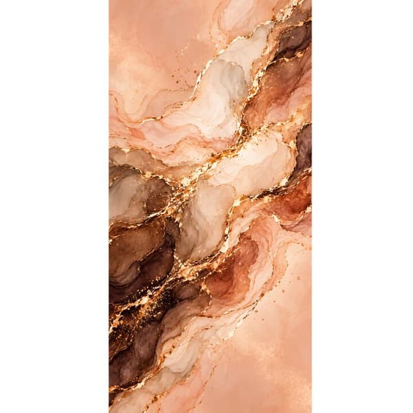 Kompatibelt Lommeboketui til Apple iPhone 13 Pro Kobbermarmor oransje