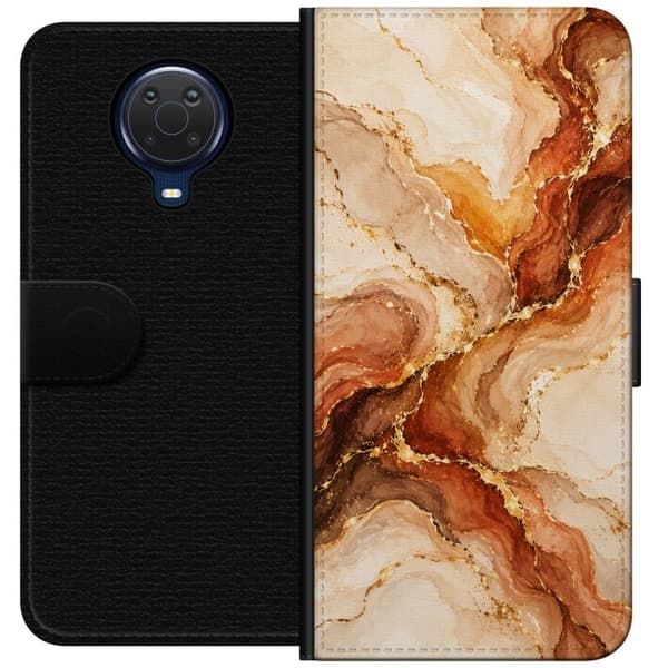 Kompatibelt Plånboksfodral till Nokia G20 Höstagat beige