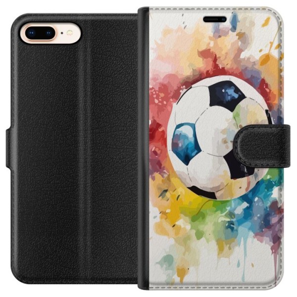 Apple iPhone 8 Plus Tegnebogsetui Fodbold
