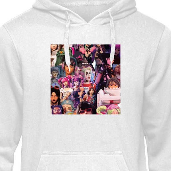 Barn-Hoodie | Mjuk Huvtröja för Barn Fortnite vit 9-11 År