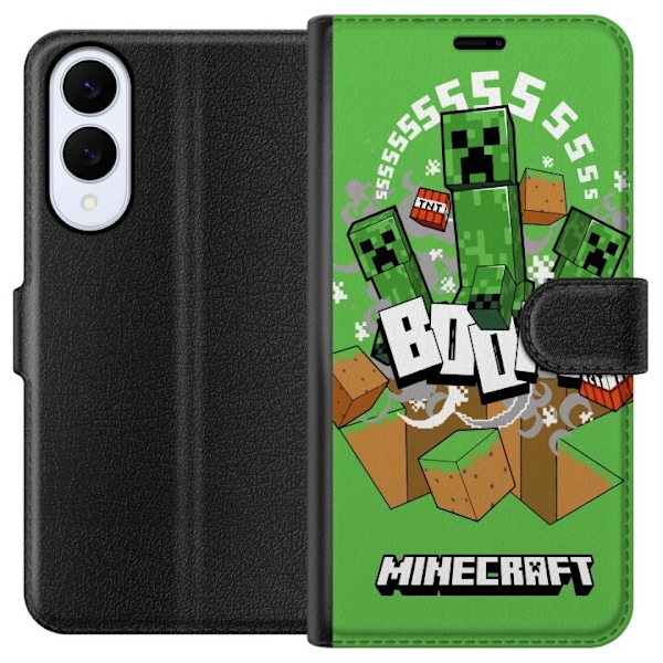 Samsung Galaxy S25 Edge Tegnebogsetui Minecraft Boom