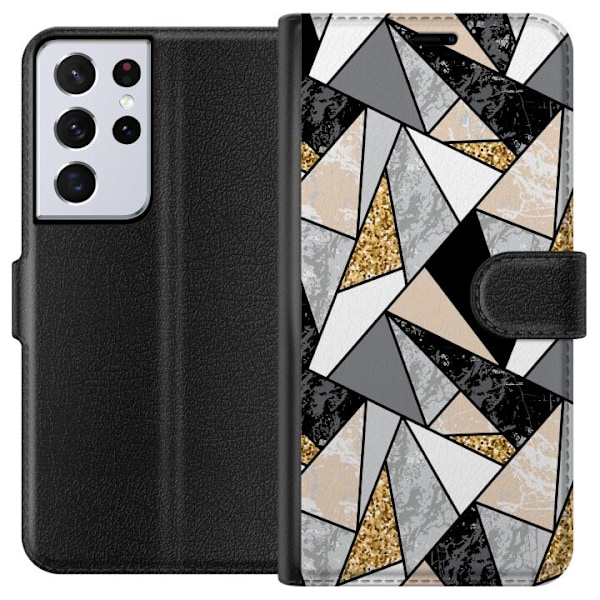 Samsung Galaxy S21 Ultra 5G Plånboksfodral Marble Print