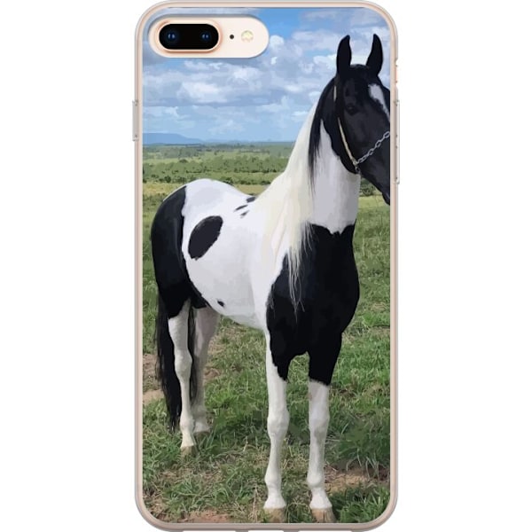 Apple iPhone 8 Plus Läpinäkyvä kuori Hevosen Taika - tyylik