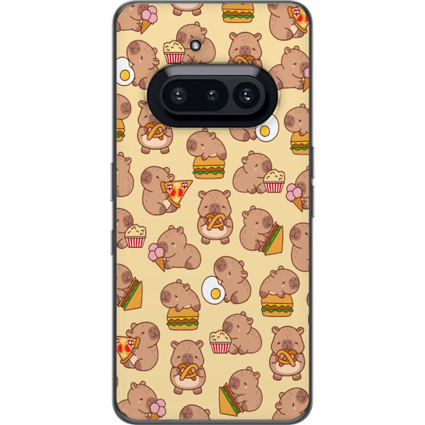 Nothing Phone (3a) Läpinäkyvä kuori Kawaii capybara puhelinkotelo useilla söpöillä hahmoilla