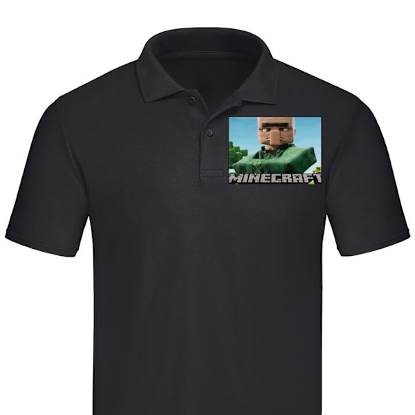 Poloshirt til Voksen | Elegant Poloshirt A Minecraft Movie Sort Lille