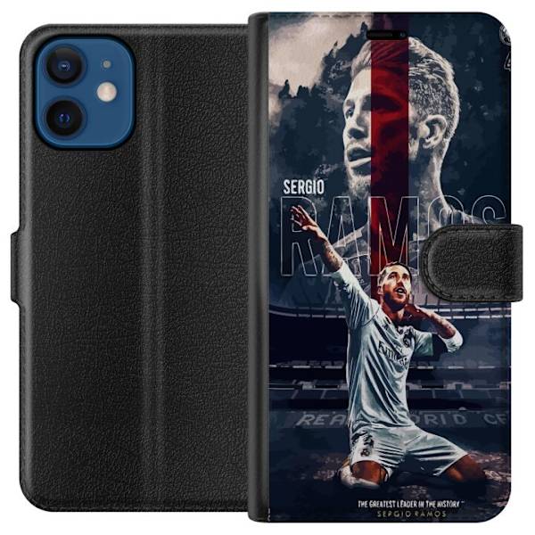 Apple iPhone 12  Plånboksfodral Ramos Fotboll Legend Motiv Spelare Real Madrid Spanien Back Ikoniskt Namn Fotbollsstjärna Sport