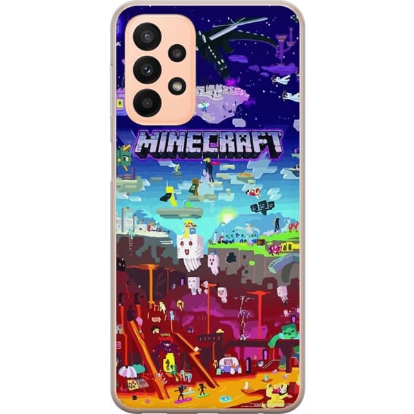 Kompatibelt Mobildeksel til Samsung Galaxy A23 MineCraft