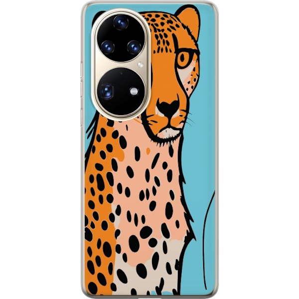 Huawei P50 Pro Gennemsigtig cover Overrasket Leopard