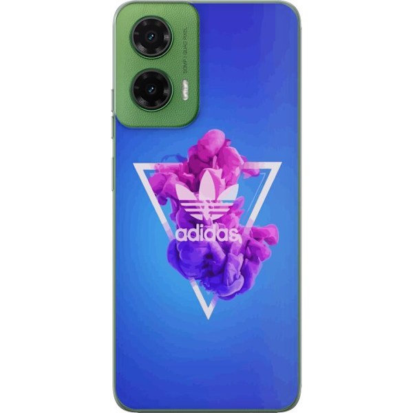 Motorola Moto G35 Gjennomsiktig deksel Adidas-inspirert blått