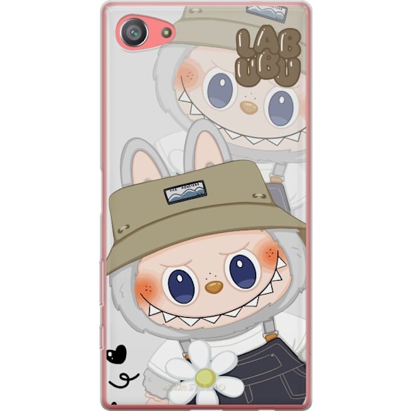 Sony Xperia Z5 Compact Gennemsigtig cover Labubu Minimal Mood - Enkel og stilren monsterdesign
