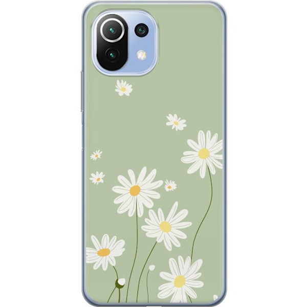 Xiaomi Mi 11 Lite Genomskinligt Skal Prästkragar – blommigt mönster i svensk sommarstil