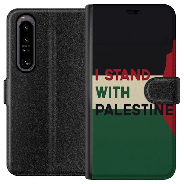 Sony Xperia 1 IV Lompakkokotelo Pysähdy Palestiinan puolesta