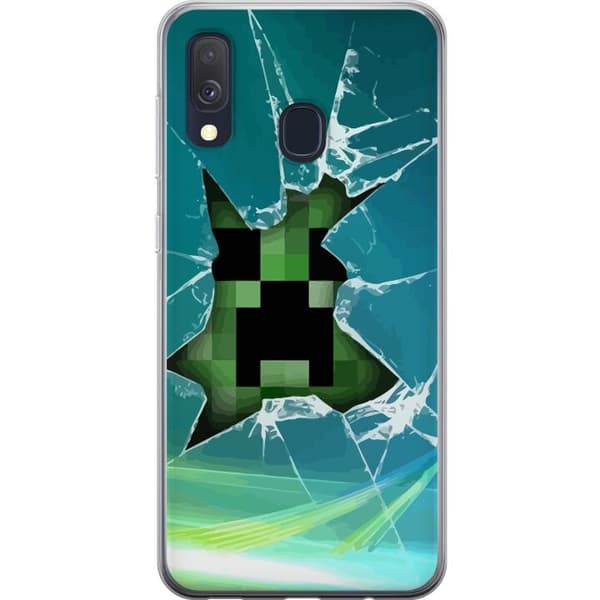 Kompatibelt Mobildeksel til Samsung Galaxy A40 MineCraft