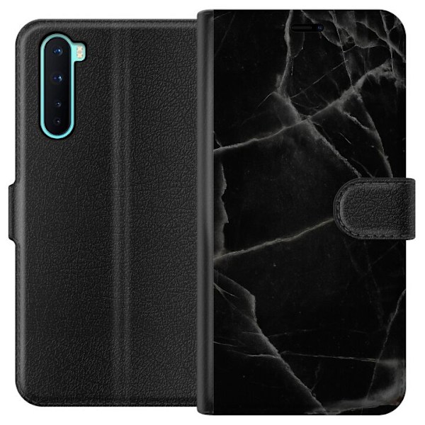 OnePlus Nord Tegnebogsetui Sort marmor