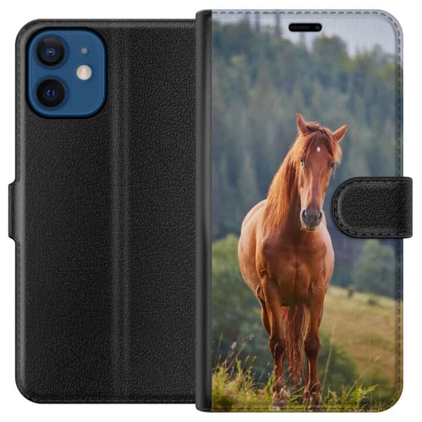Kompatibelt Plånboksfodral till Apple iPhone 12 mini Hästar