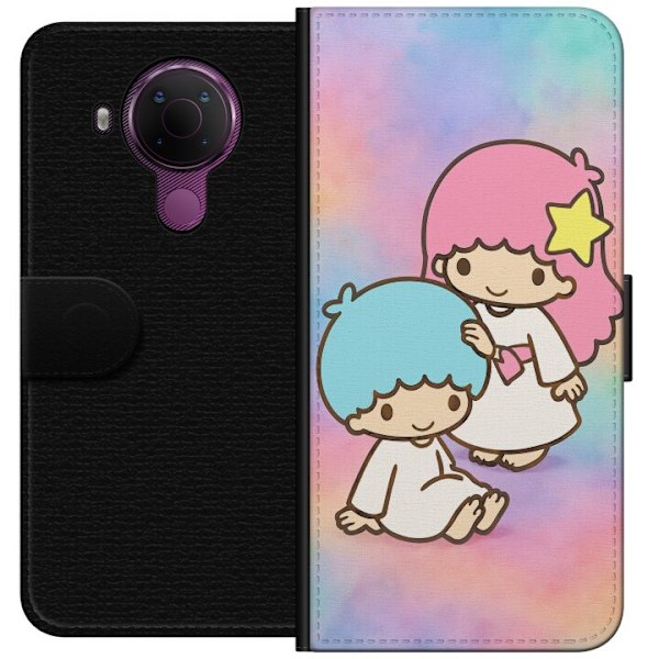 Nokia 5.4 Lompakkokotelo Kawaii Sanrio Kiki Lola Little Twin Stars