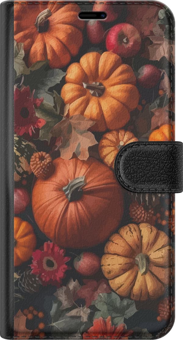 Kompatibelt Lommeboketui til Apple iPhone 11 Gresskarhøst høst plakat høst halloween gresskar epler blomster høstsesong rustikk dekor design