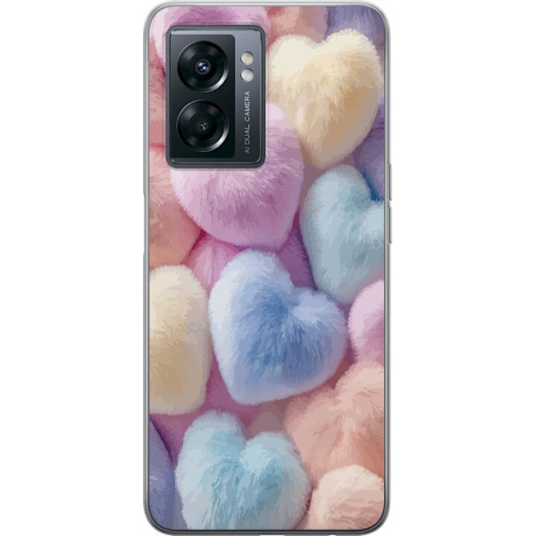 OnePlus Nord N300 Genomskinligt Skal Hjärtan Kärlek Grafisk Design Romantiskt Motiv Populärt Symbol Grafiskt Mönster Dekoration