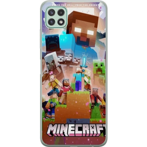Samsung Galaxy A22 5G Läpinäkyvä kuori Minecraft