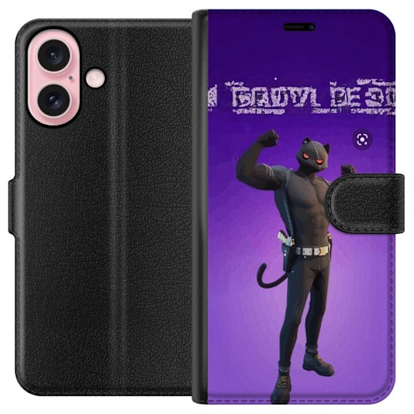 Apple iPhone 16 Tegnebogsetui Fortnite - Meowscles