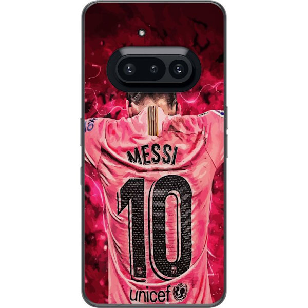 Nothing Phone (3a) Genomskinligt Skal Messi Fotboll Barcelona Argentina Motiv Legendarisk Spelare FC Barcelona Nummer 10 Sport Fotboll