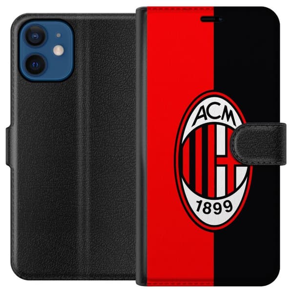 Kompatibel Tegnebogsetui til Apple iPhone 12 AC Milan