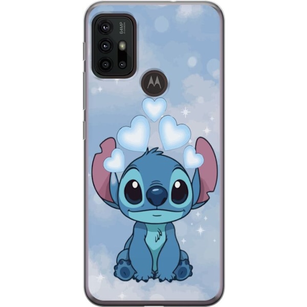 Motorola Moto G30 Genomskinligt Skal Stitch Hoppande Glädje