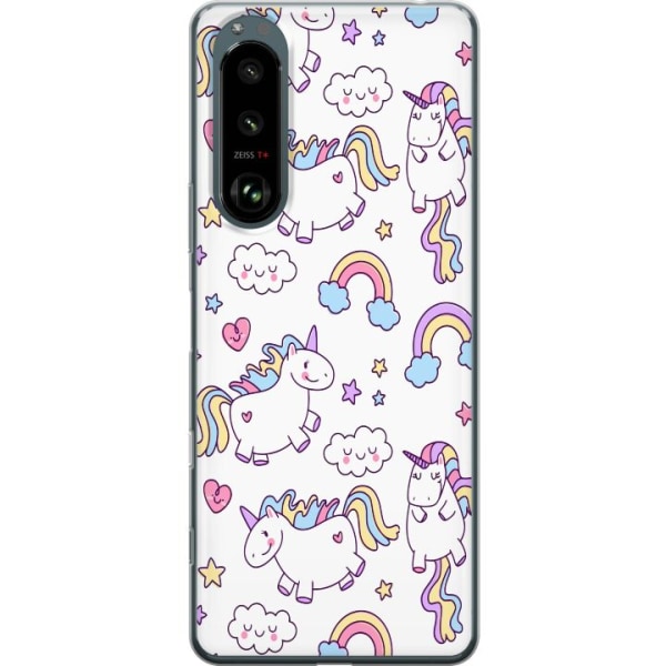 Sony Xperia 5 III Gennemsigtig cover Unicorn Mønster