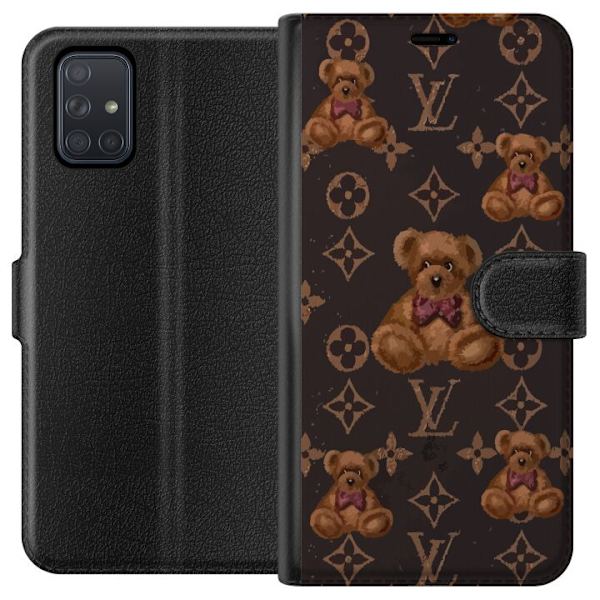 Samsung Galaxy A71 Tegnebogsetui Louis Vuitton Teddybjørn Mønster Luksus Mode Design Populært Motiv Mode Trend Luksuriøse Accessories
