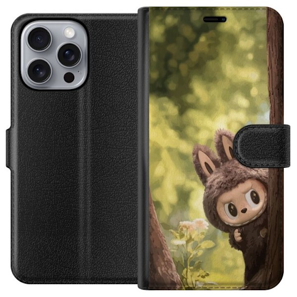 Apple iPhone 16 Pro Max Lompakkokotelo Labubu Graffiti Vibes – Katutaide hirviömuodossa