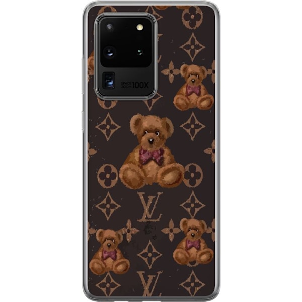 Samsung Galaxy S20 Ultra Genomskinligt Skal Louis Vuitton Teddy Bear Mönster Lyx Mode Design Populärt Motiv Fashion Trend Lyxiga Accessoarer