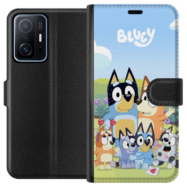 Xiaomi 11T Plånboksfodral Bluey mobilskal med hela familjen i färgglad design
