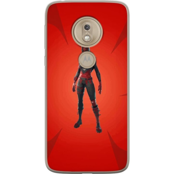 Motorola Moto G7 Play Läpinäkyvä kuori Fortnite - Punainen