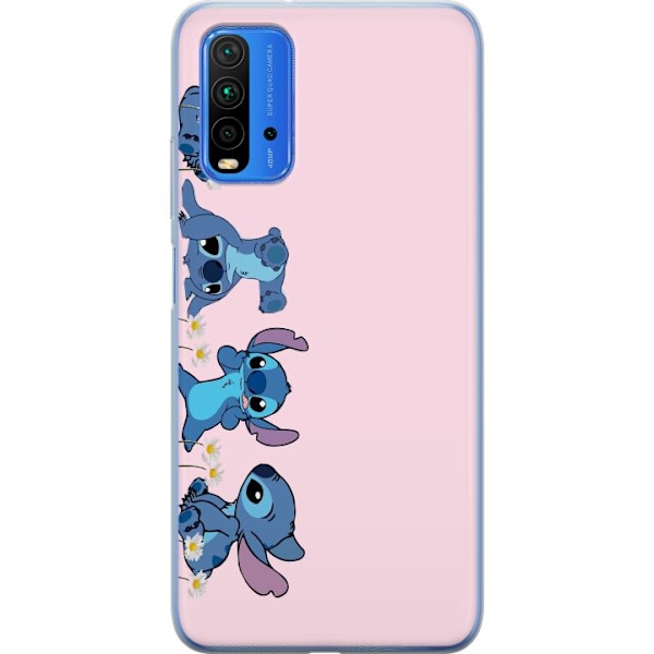 Xiaomi Redmi Note 9 4G Genomskinligt Skal Stitch Skratt & Bus – Perfekt för Mobilskal eller Poster