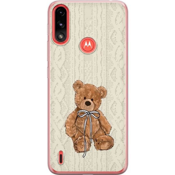 Motorola Moto E7 Power Gjennomsiktig deksel Liten Bamse – klassisk bamse i enkel design