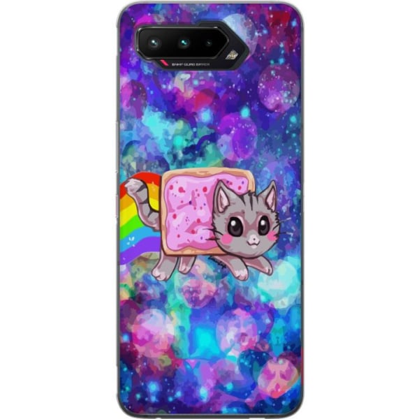 Asus ROG Phone 5 Gennemsigtig cover Flyvende kat