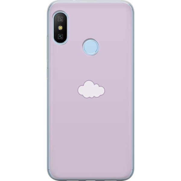 Xiaomi Mi A2 Lite Läpinäkyvä kuori Lila Pilvi - minimalistinen pilvi lila taustalla