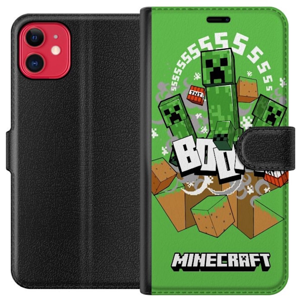 Apple iPhone 11 Tegnebogsetui Minecraft Boom