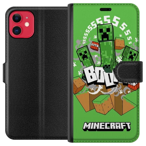 Kompatibel Tegnebogsetui til Apple iPhone 11 Minecraft Boom