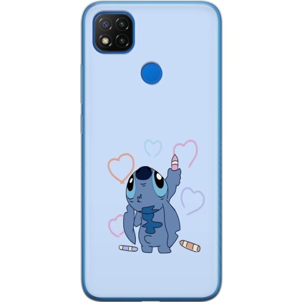 Xiaomi Redmi 9C Genomskinligt Skal Stitch Hjärtan