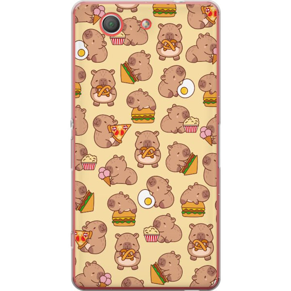 Sony Xperia Z3 Compact Läpinäkyvä kuori Kawaii capybara puhelinkotelo useilla söpöillä hahmoilla
