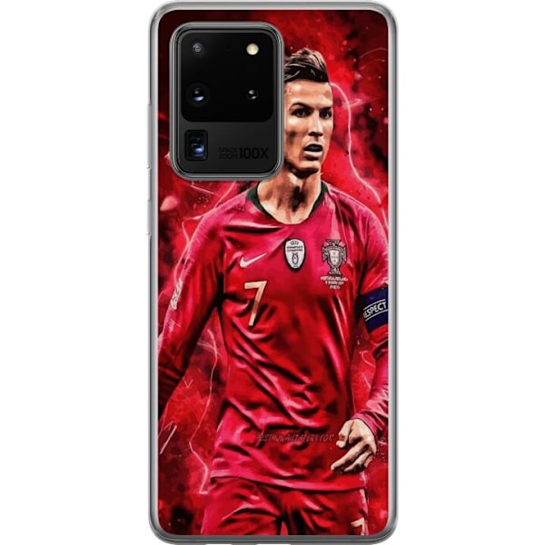 Samsung Galaxy S20 Ultra Genomskinligt Skal Ronaldo Skills – CR7 Design för Äkta Supporters