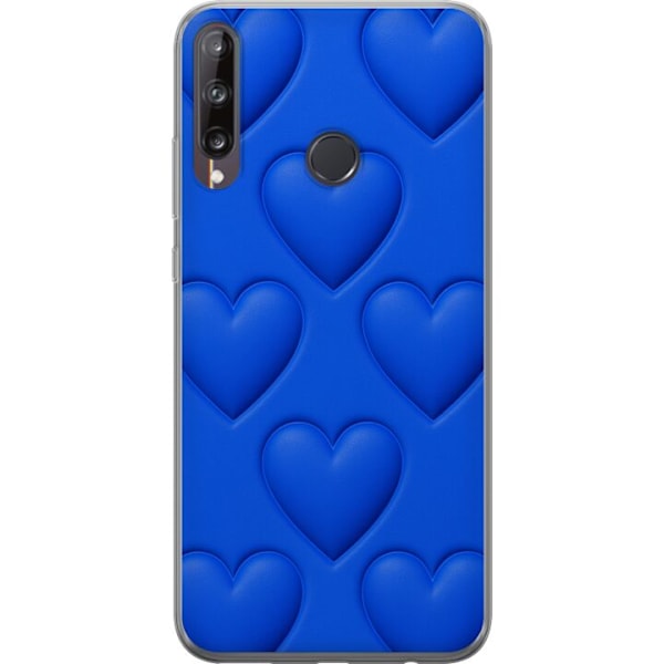 Huawei P40 lite E Genomskinligt Skal Blue Hearts