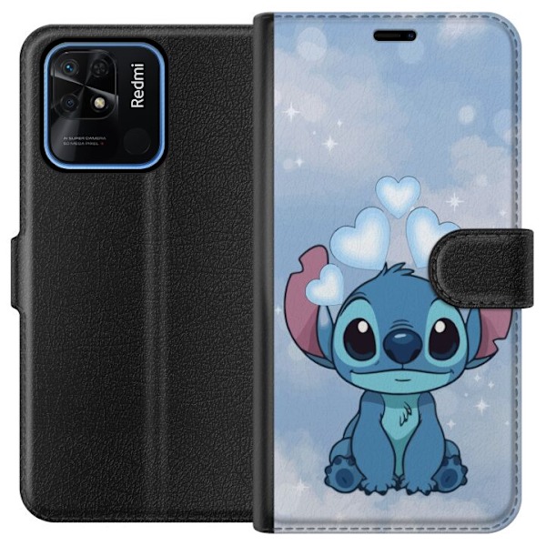 Xiaomi Redmi 10C Lompakkokotelo Stitch Hyppäävä Ilo - Hauska Suunnittelu Lahjalle